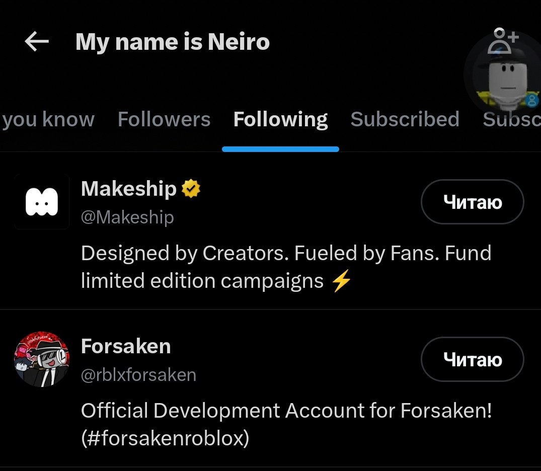 Neir0x's tweet photo. @Makeship @rblxforsaken Les gooo https://t.co/oiRDj7Knwg