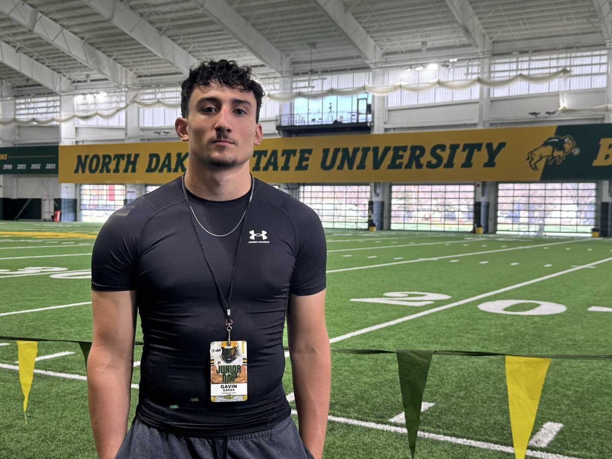 GavinGarza17's tweet photo. Compete*Improve*Tough-Had an amazing time @NDSUfootball for a Junior Day Visit!!Thank @CoachTimNDSU for hosting the event and teaching the core values of the program and @CoachGrantOlson for teaching the Code Green Mentality!  Thank you @mmcgovern_93 @carsonschulte38 @MisterLilly https://t.co/dQyxNBpWKq