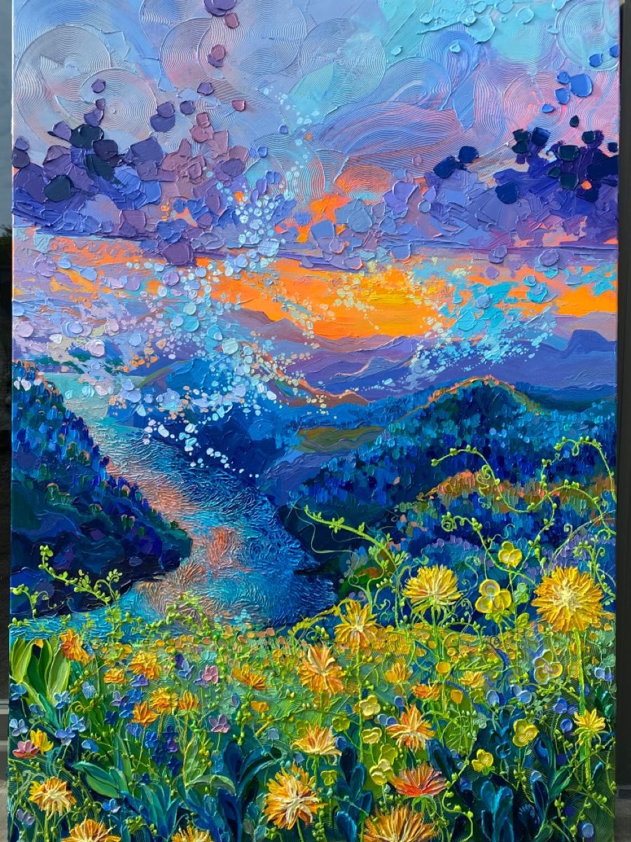 acrylic on canvas 100*140 cm «Somewhere in Alsace» 2022