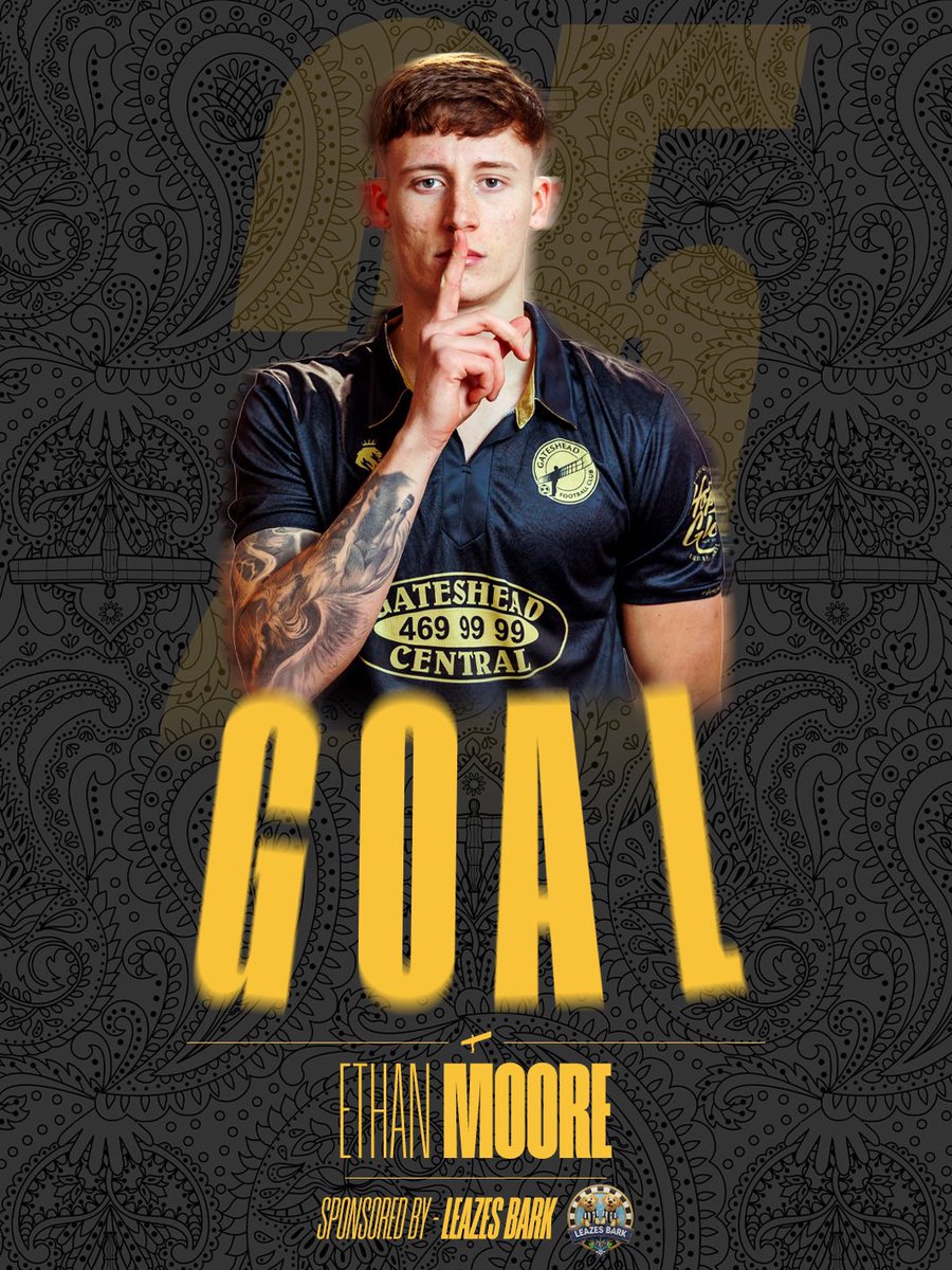 GatesheadFC's tweet photo. 45+2 | ETHAN GETS ONE BACK!!! 👊

🔴 2-1 🐐 | #WorClub ⚫️🟡 https://t.co/gENYJn8U0F