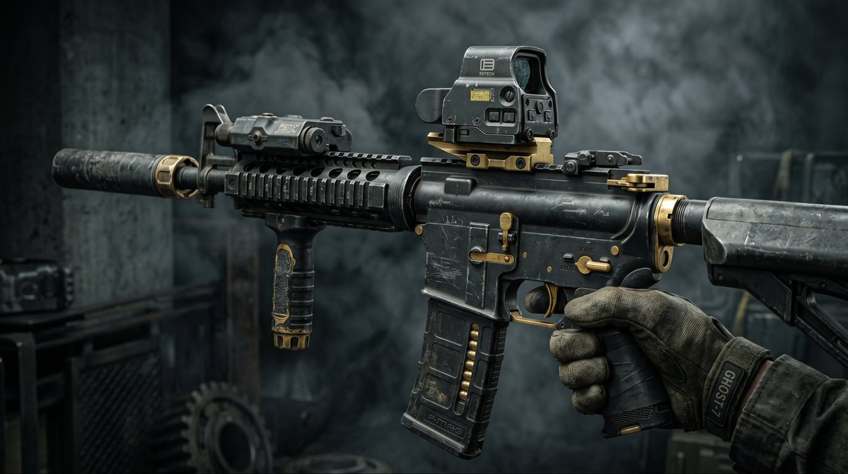 AustinImagepro's tweet image. This build looks like it came straight out of a warzone… 🔥  
Clean, deadly, and built for precision. Would you run this?

#CallOfDuty #FPSGaming #GamerLife #WeaponDesign #MilSim #GamingCommunity #CoDClips