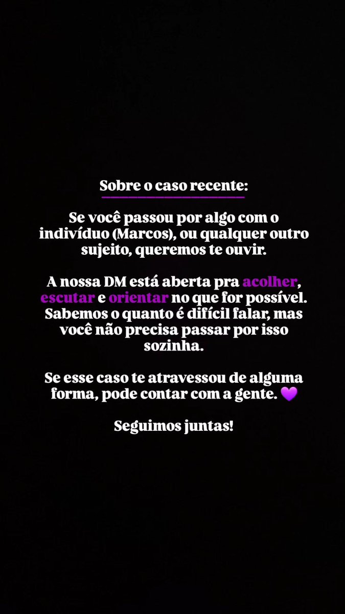 Você não está sozinha!