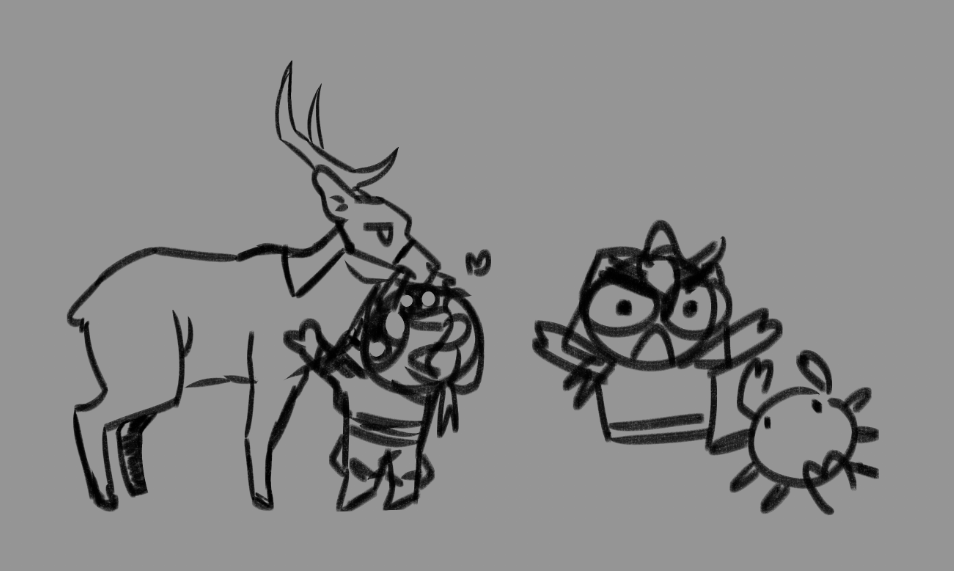 Capra0Faun's tweet photo. my vintage character goffie gobber sketches https://t.co/NZHt5i8HBy