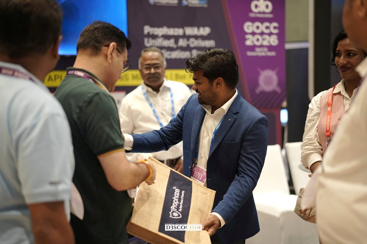 prophaze's tweet image. Kochi, we’re live.
A strong start at GOCC 2026, with conversations spanning AI-led defense &amp;amp; the evolving application threat landscape.
Find the team at our booth to connect and explore how security is adapting in real time.
#GOCC2026 #Kochi #CyberSecurity #AIInSecurity #Prophaze
