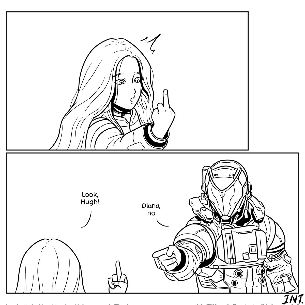 An actual interaction in the game btw.