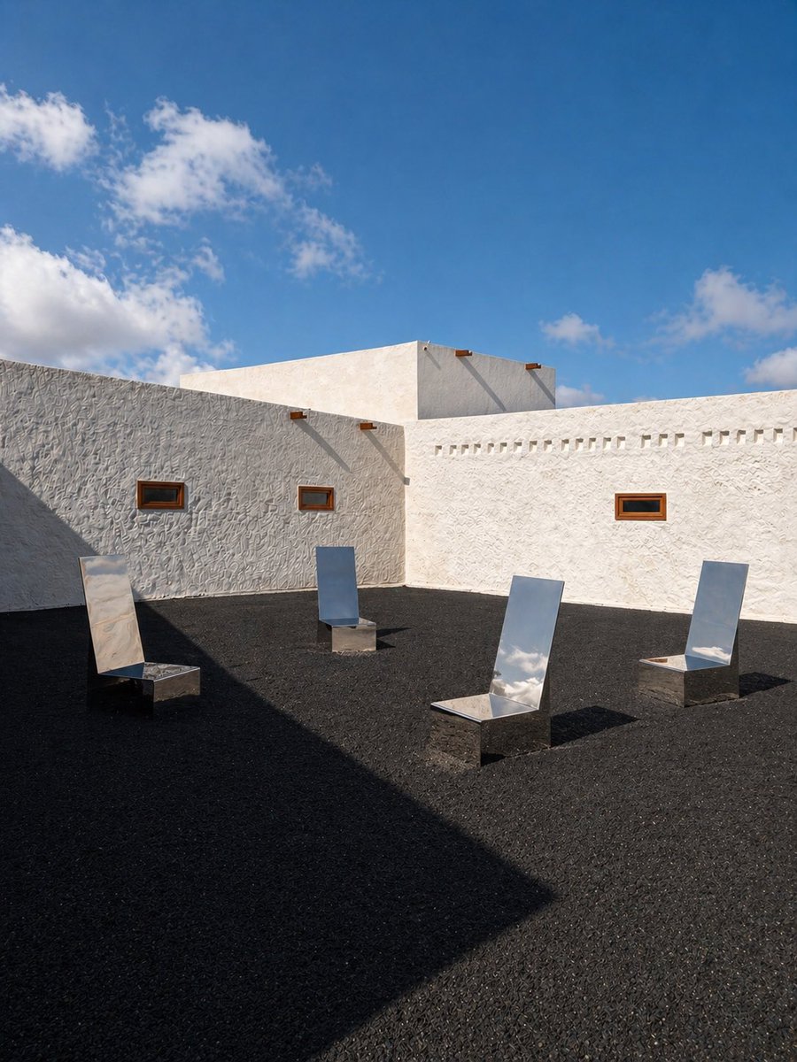 bodegablanch's tweet photo. Objects become sculptures. Silence becomes material // Los objetos se convierten en esculturas. El silencio se vuelve materia. Un diálogo entre sombra y reflejo, donde el tiempo se detiene y el diseño habla en calma #bodegablanch #lanzarote https://t.co/YNEIq3orQk