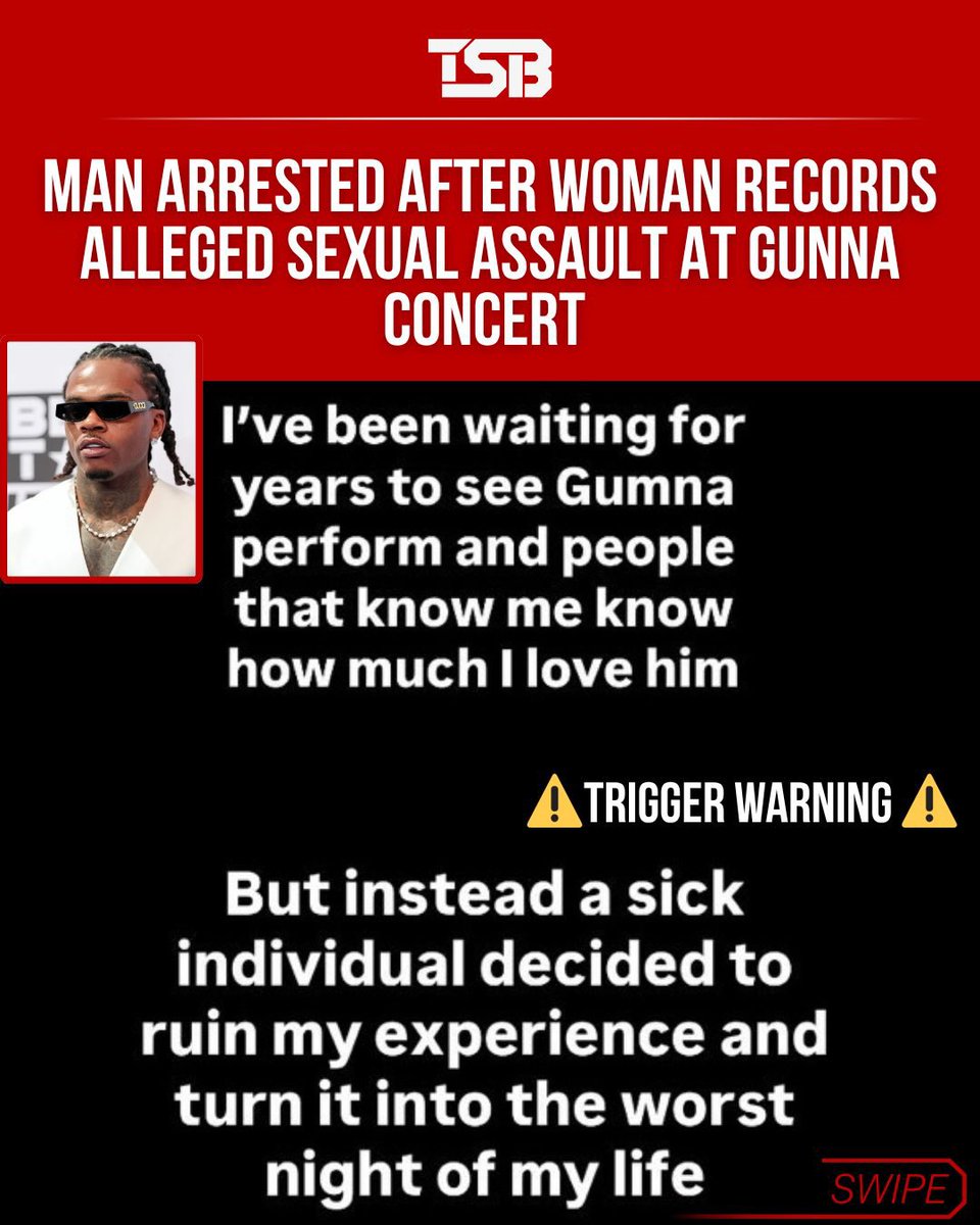 theshadeborough's tweet image. A podcaster has shared one of the more unique and controversial takes on the #Gunna concert incident at the O2 Arena, after the Met Police reported that a woman in her 20s was approached from behind by a 26-year-old man, who was later arrested after being detained by venue staff.
