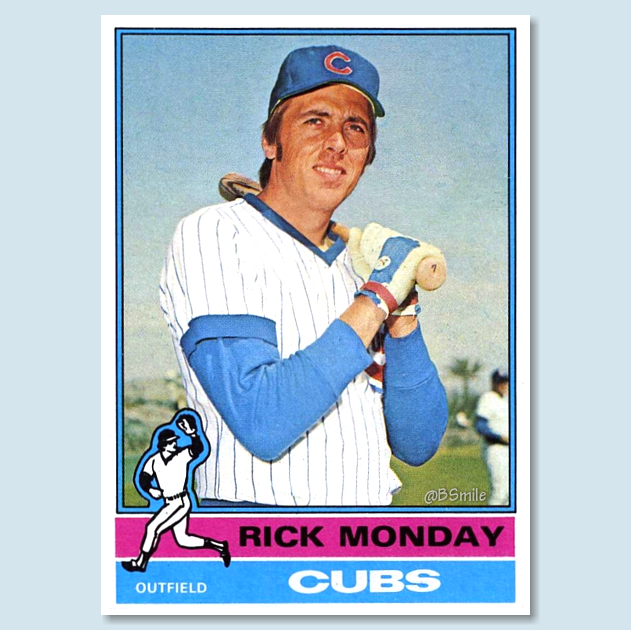 BSmile's tweet image. 1976 Topps Rick Monday Baseball Card #MLB #History #Cubs