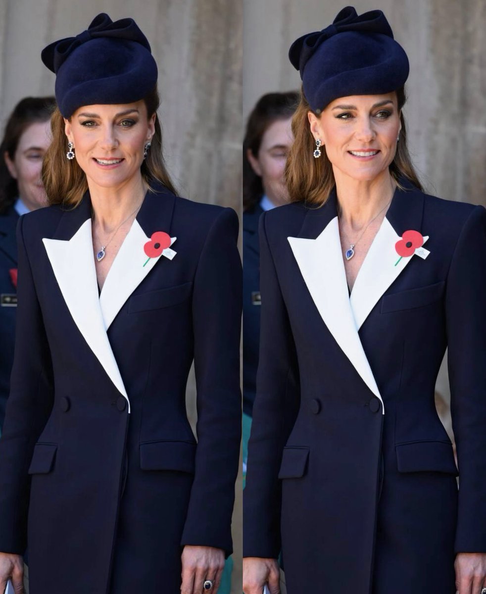 Gorgeous!🤩

The Princess of Wales at Westminster Abbey today for ANZAC day 💙
