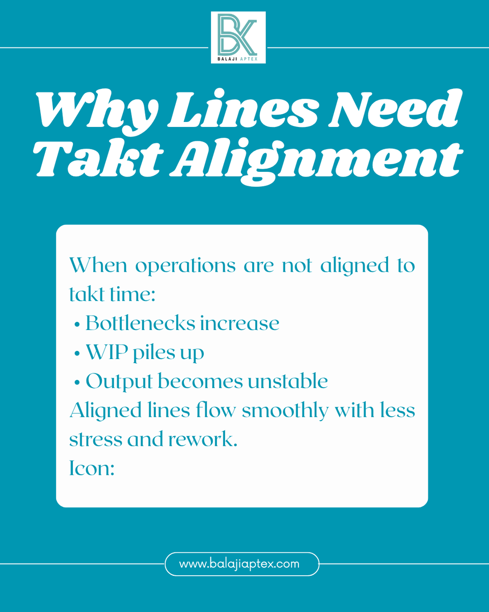 BalajiAptex's tweet image. When lines are balanced right
✔️ Output becomes predictable
✔️ Delays disappear
✔️ Productivity scales smoothly
🌐 balajiaptex.com
 sales@balajiaptex.com
 9109891165 
#BalajiAptex #Manufacturing #LeanManufacturing #Production #ApparelManufacturing #TextileIndustry #2026