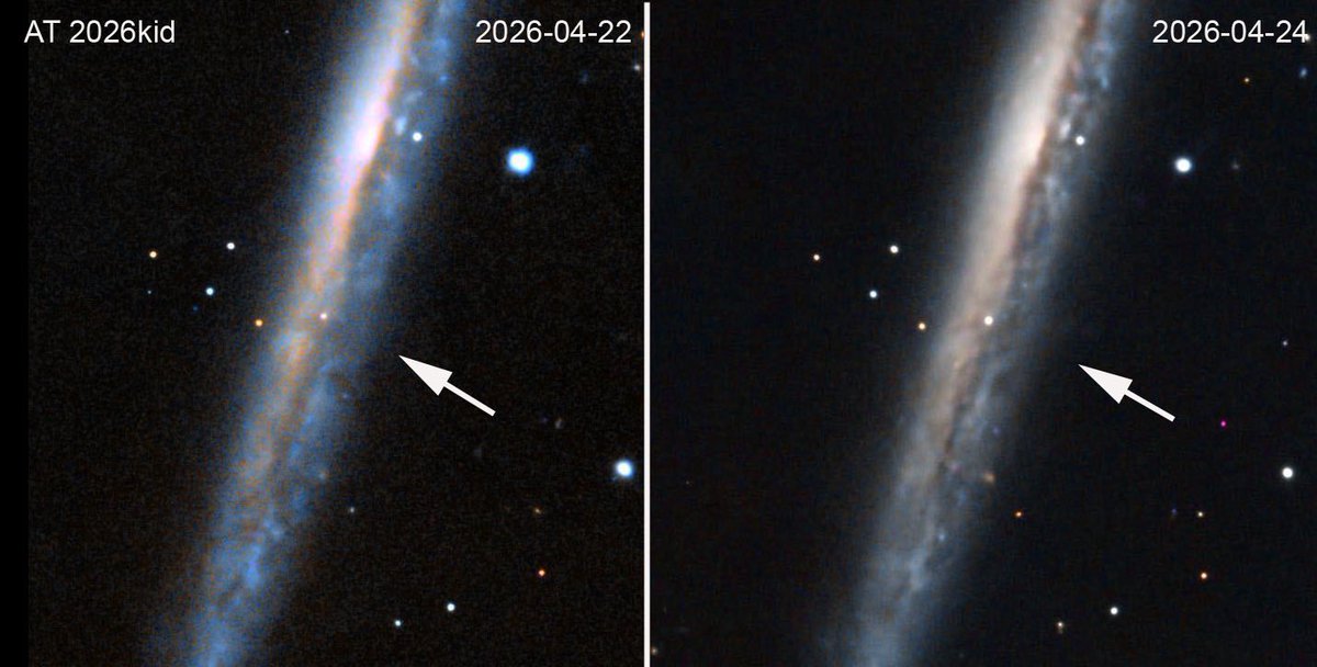 dgs99's tweet photo. Brightening of AT2026kid over 48hrs. RC10 + ASI533MC https://t.co/CUxk7iQffB