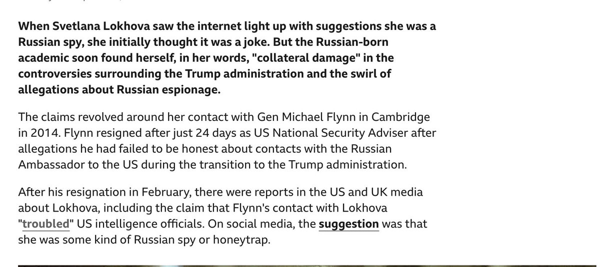 In 2017, I woke up to the headlines that I was a Russian spy (!!!) and that I had an affair with President Trump's National Security Advisor (!!!)

I was in a state of disbelief: I just had a baby, taught history at University of Cambridge, and was a respected academic in Britain