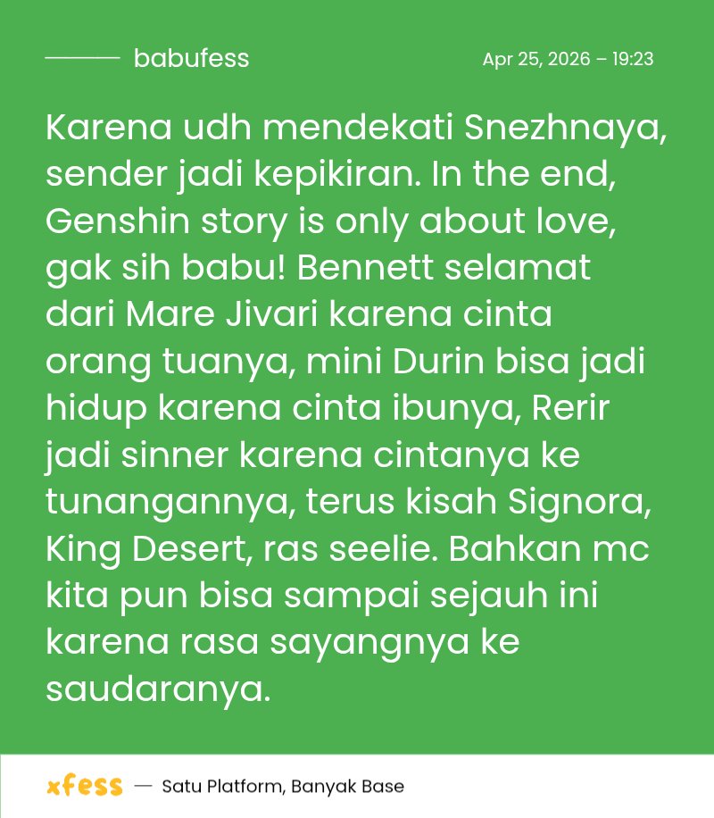 Mana kebanyakan berakhir tragis lagi, duh. Babu!