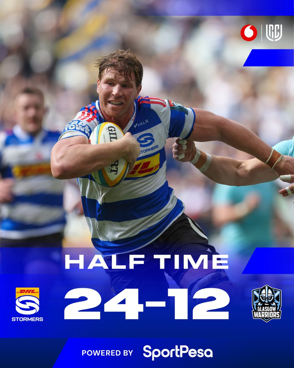 THESTORMERS's tweet image. Three tries in the first half. Big second 40 to come. #STOvGLA #inittogether @Vodacom #URC