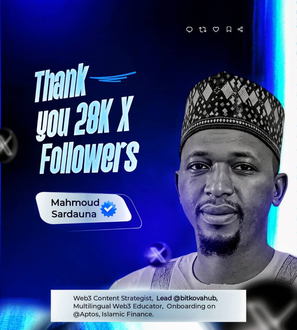Mahmoudsardauna's tweet photo. 28K followers on X. A visible milestone.
But the real impact goes far beyond numbers.

Today, we celebrate our CEO, Sir @MahmoudSardauna 

↳ Founder of Bitkova Academy

↳ Built a system that has empowered 1,000,000+ individuals globally

↳ Driving real adoption through Crypto Marketing, Blockchain, and Web3 education

↳ Creating pathways from learning to earning across Africa and beyond

This journey reflects vision, discipline, and execution.

At @BitkovaHub , we are proud to stand behind a leader who is not only growing a platform, but shaping futures at scale.

The mission continues.