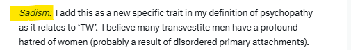 Joseph Hughes is a 'Trans-Type Psychopath' (TTP).

All modern 'tranw***n' are.

Here, he is exhibiting sadism, a key feature of the TTP.

I weep for the children in his 'care'.