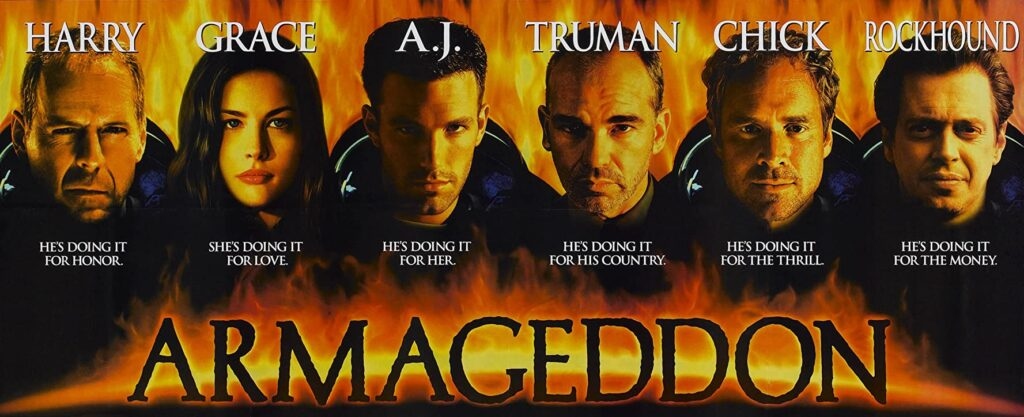 No discussion of what Hollywood can’t do anymore would be complete without mentioning "Armageddon."

Directed by Michael Bay at the absolute peak of his balls-to-the-wall powers, with a screenplay co-written by a pre-woke J.J. Abrams.

PLOT: A massive asteroid is heading for