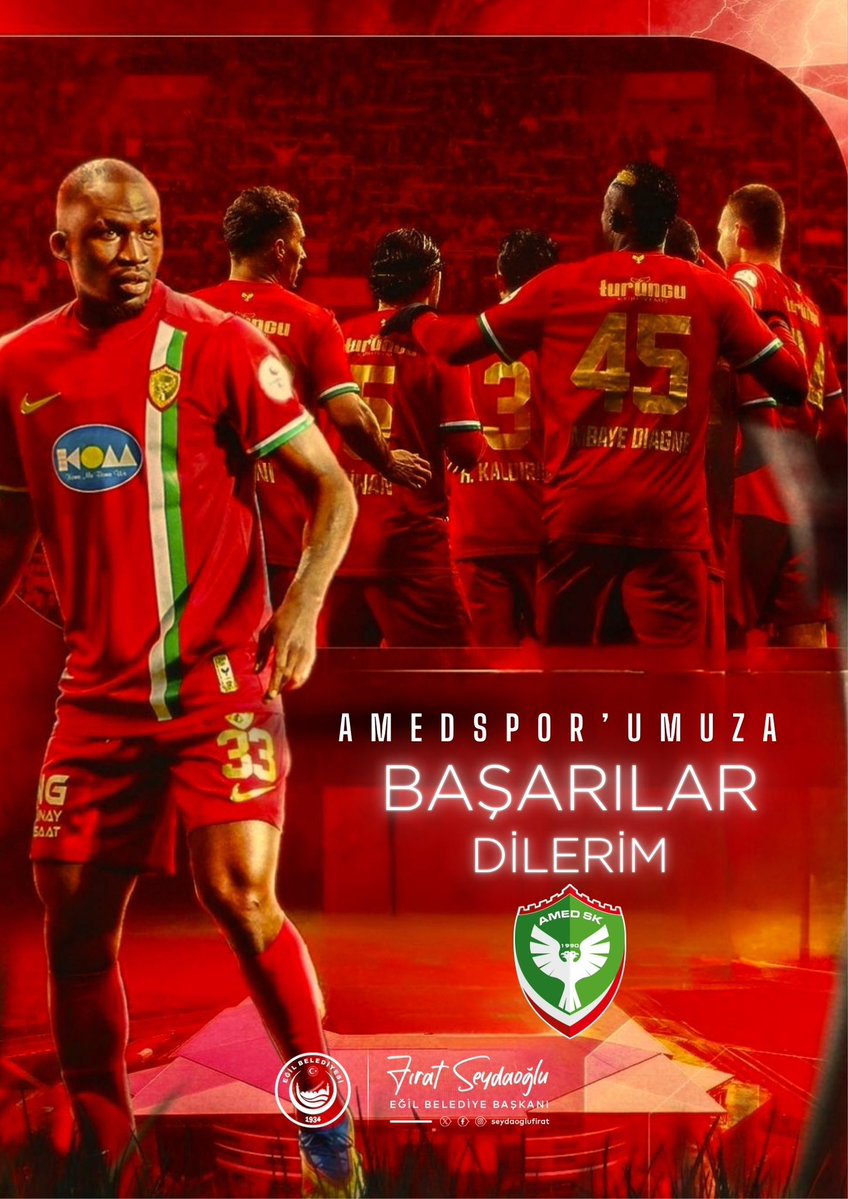 ⚽️ Amedspor’umuzun Süper Lig yolculuğunda yürekten başarılar diliyorum. 💚❤️

Bu kadim şehrin inancını, azmini ve mücadelesini sahaya yansıtan takımımızın her zaman yanındayız. 🤝

İnanıyoruz ki Amedspor, bu büyük hedefe ulaşarak Diyarbakır’ımızı hak ettiği yere taşıyacaktır. 🏆