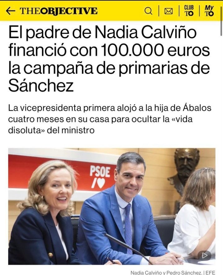 Nadia Calviño, hija de un masón nivel 33.
Detrás de <a href="/sanchezcastejon/">Pedro Sánchez</a> no solo están los videos de medio partido con los chaperos del suegro, también los señoros con mandil.