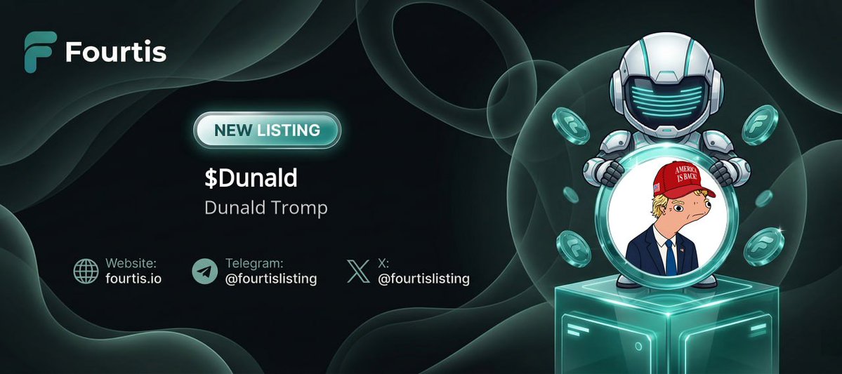 fourtislisting's tweet image. ⚡Fourtis Express Listing - Dunald⚡
@DunaldTrompX

Dunald Tromp ( #Dunald ) 
fourtis.io/token-details/…

CA: 3hPjuKcU2Bs2hGnwrkNnYFnmkUbJNsaPpM6MzRH7pump

PRICE: $0.00002047 | MC: $20,476.04

#Newlisting #Altcoin #Memecoin #FourtisNewlisting