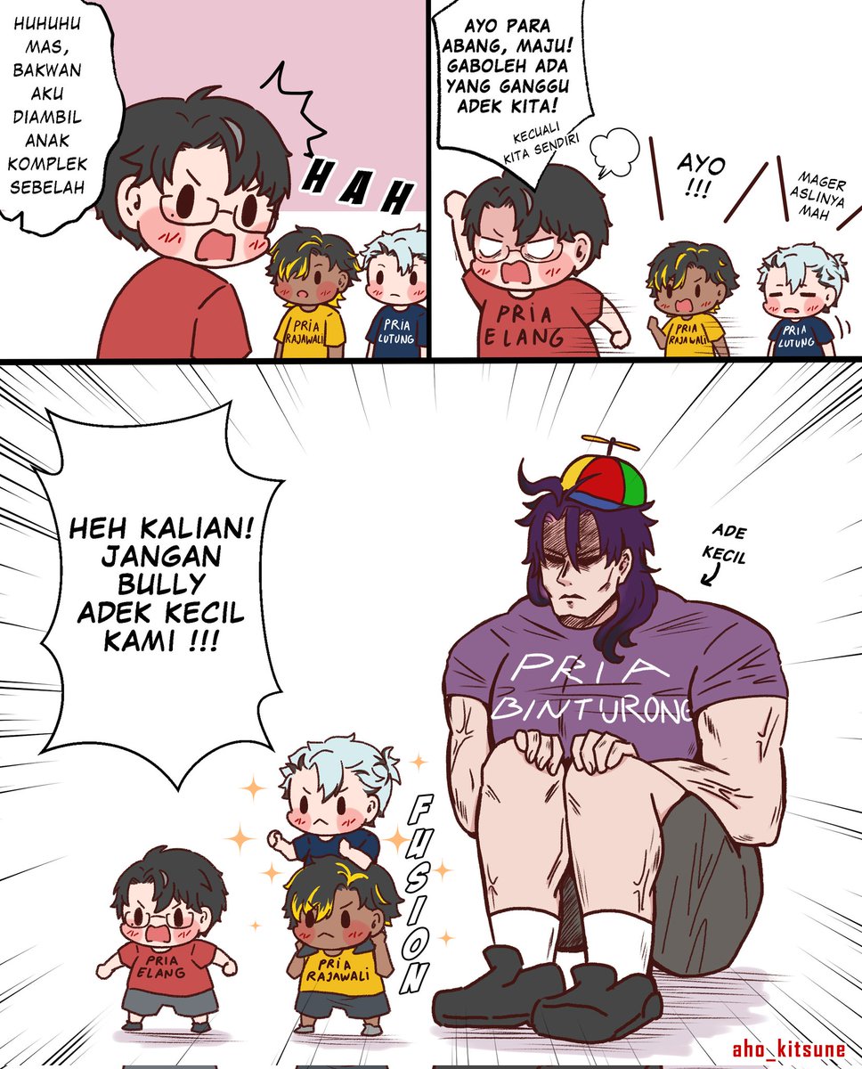 Walau gede, Para abang tetap wajib menjaga dedek.
Bocil komplek sebelah minggir dulu 🤼‍♂️
#MEVVARNAI