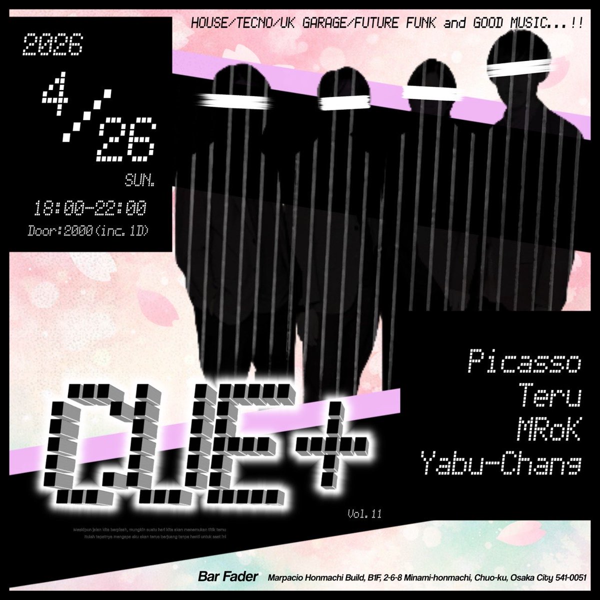 dj__Picasso's tweet photo. 明日はこちら、@bar_fader にて #cue_plus ！

4つ打ちでクネクネ踊りましょう、待ってます https://t.co/AEB9dFxsSX