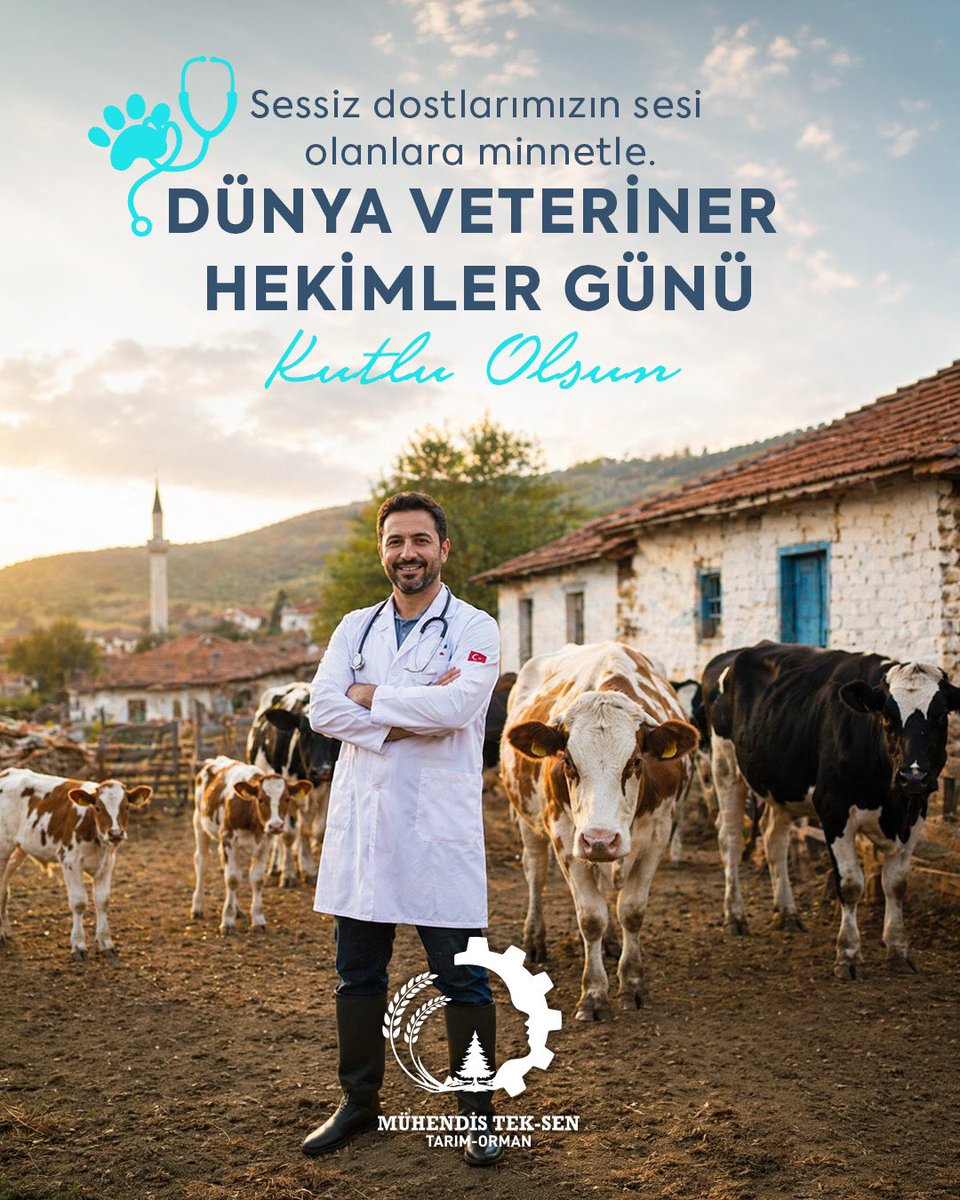 MuhTekTrmOrmn's tweet photo. Veteriner hekimlik; sadece hayvan sağlığını değil, insan sağlığını, gıda güvenliğini ve doğanın dengesini koruyan hayati bir meslektir.
Sessiz dostlarımızın sesi olan, salgın hastalıklarla mücadelede ön saflarda yer alan, üretimi ve yaşamı güvence altına alan tüm veteriner hekimlerimizin Dünya Veteriner Hekimler Günü kutlu olsun.

#MühendisTekSenTarımOrman