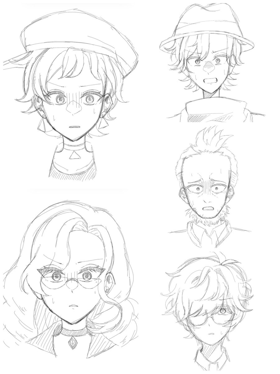 s0rq_iiim's tweet photo. 初描きの方たち②（らくがき） https://t.co/m3hhMvHqSS