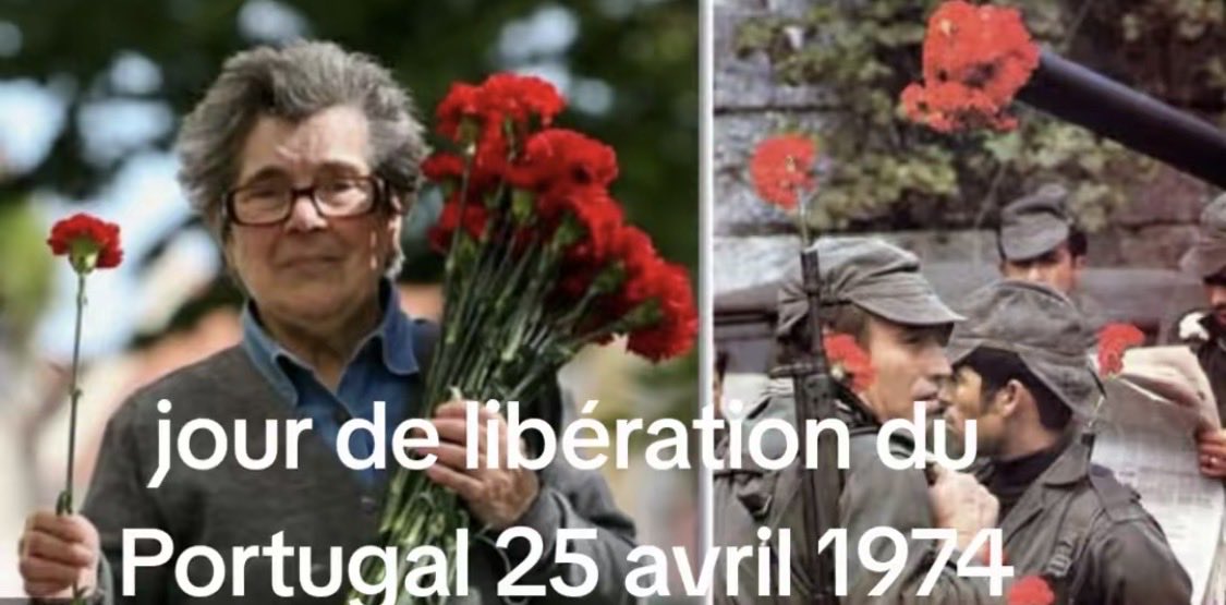 frlaborde's tweet photo. Bonne célébration à tous nos amis portugais qui ont su mettre fin à 48 ans de dictature (1926-1974) sans effusion de sang avec des œillets et une chanson : Grândola, Vila Morena”
C’était le signal le 25 avril 1974 : pour les insurges militaires #Portugal #RévolutionDesŒillets https://t.co/fSFhtu0XlD