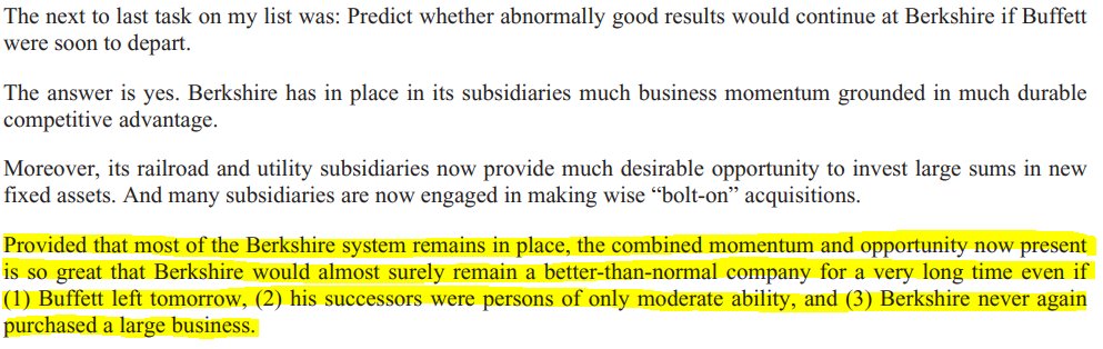 Compound_life_'s tweet photo. Charlie Munger's thoughts on the future of Berkshire from  the 2014 Berkshire Hathaway annual report: https://t.co/GrXUzE61NW