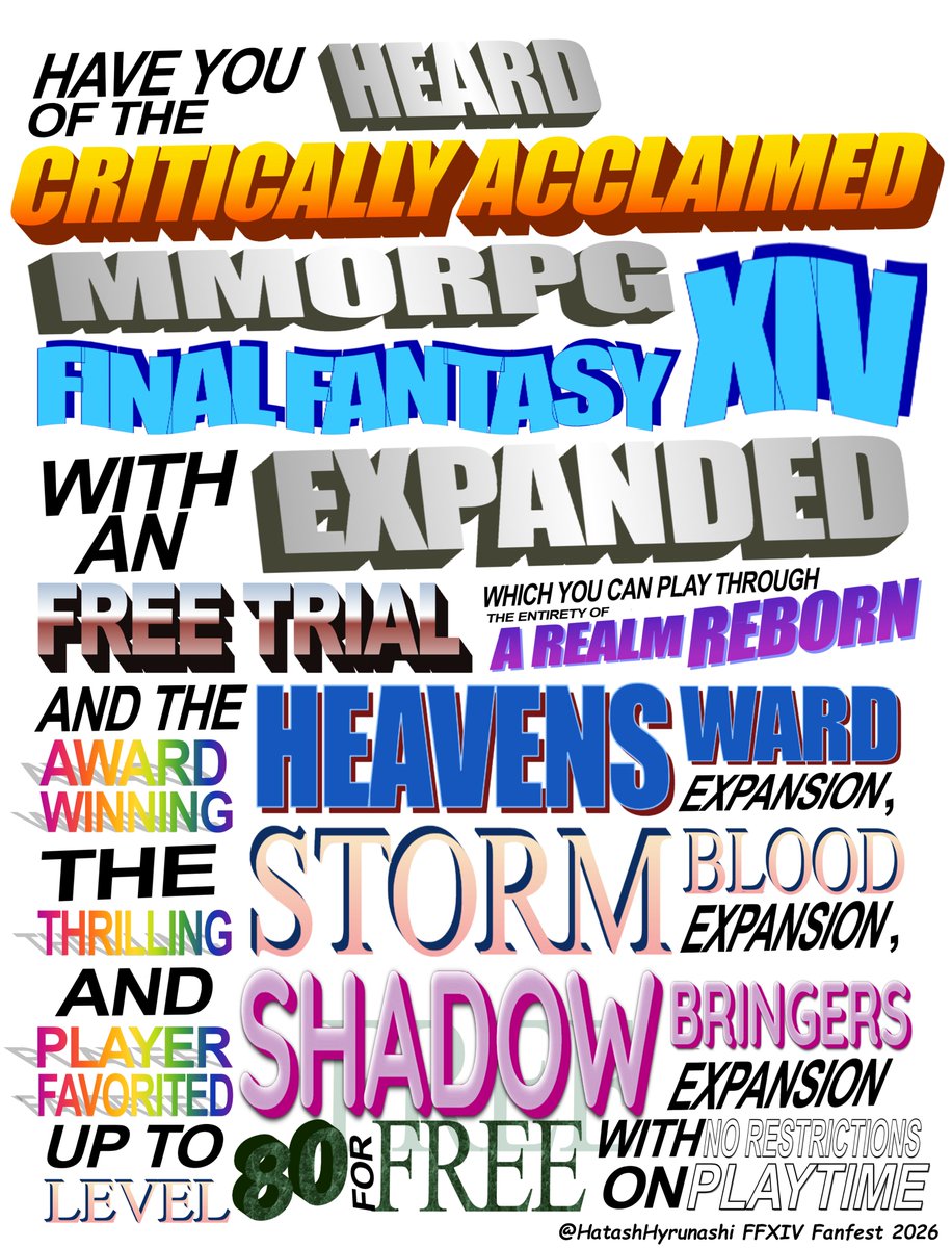 The rare occasion,
A REVISED UPDATE
#FFXIV #FF14 #Fanfest #Fanfest2026