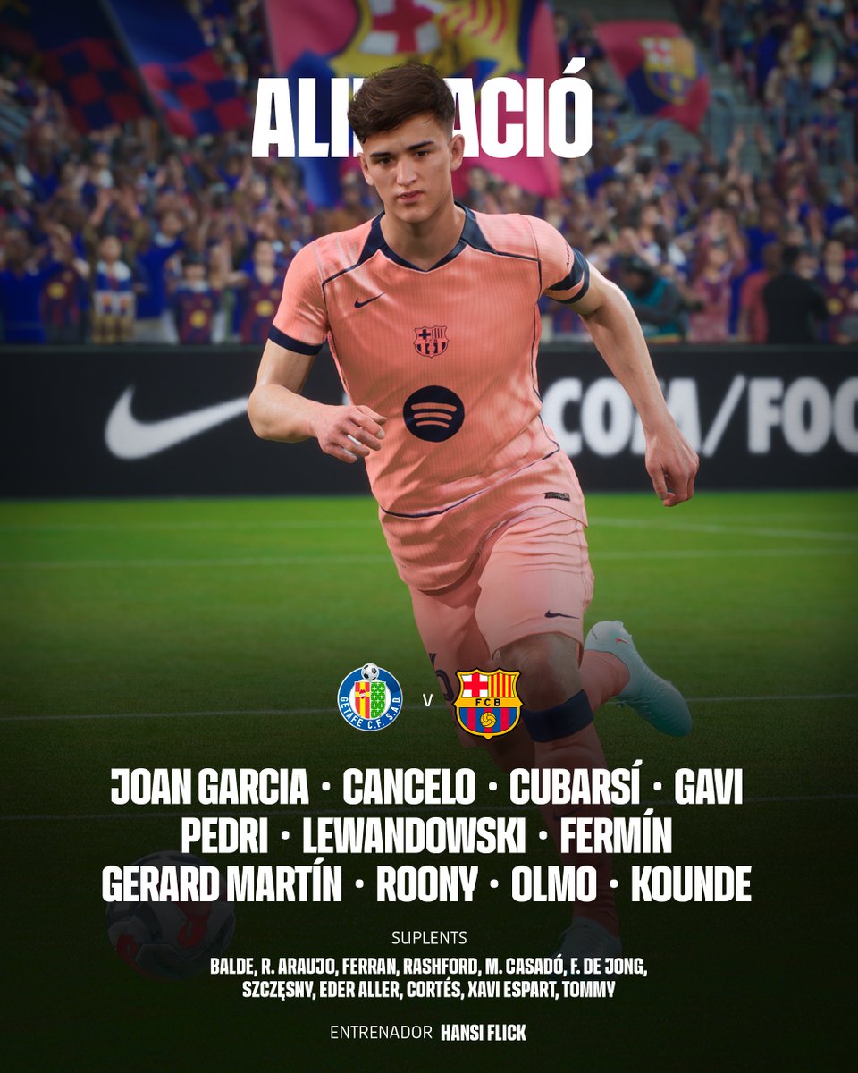 📋 𝗢𝗡𝗖𝗘 𝗜𝗡𝗜𝗖𝗜𝗔𝗟 #GetafeBarça