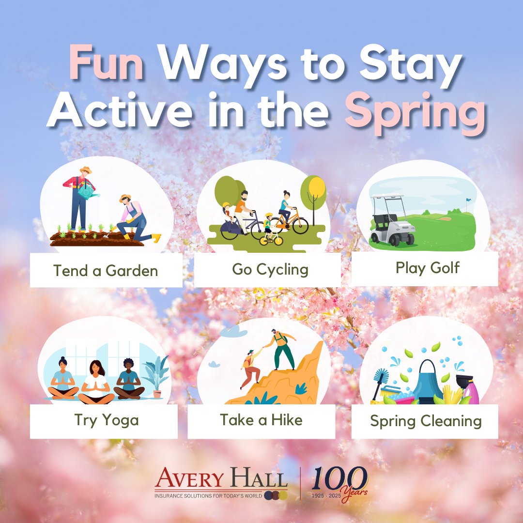 AveryHallIns's tweet image. Spring fever is in the air! 🌷 Here are some funs ways to stay active this spring 🚲

#happyspring #springhassprung #stayactive