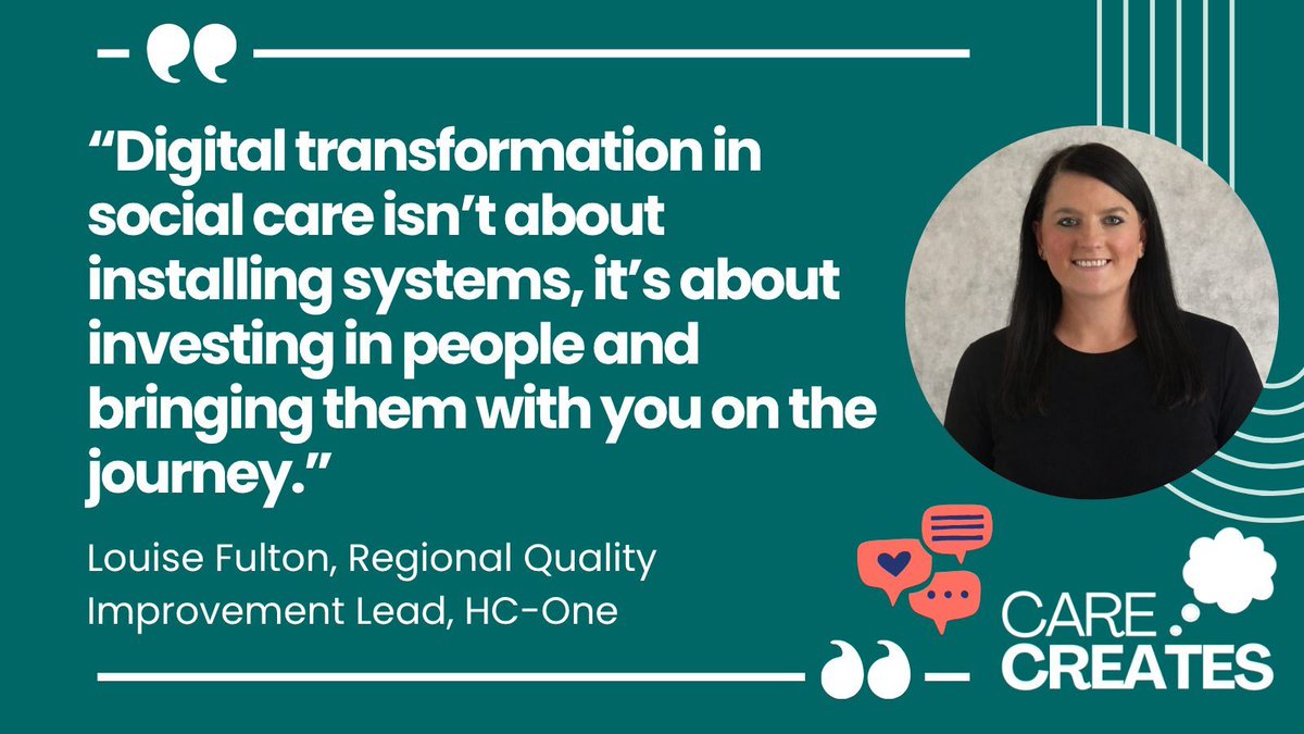 scottishcare's tweet photo. Rolling out digital care planning across 48 care homes sounds like a technology project. It isn't.

Louise Fulton on why digital transformation in social care is a people and culture journey first.

#CareCreates https://t.co/241uPV5LtR