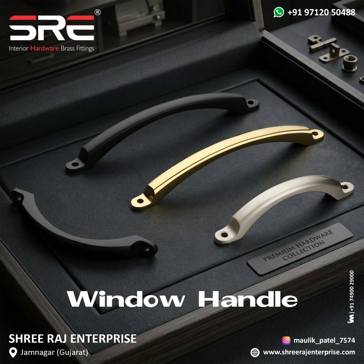 ibais_hardware's tweet image. SHREE RAJ ENTERPRISE - JAMNAGAR

📞Mr. Hashmukh Patel - 97120 50488
📲ibais.biz/9712050488
.
#WindowHandle #WindowHardware #ArchitecturalHardware #InteriorDetails #WindowDesign #HomeRenovation #HardwareFittings #ModernWindows
.
@ibais_hardware