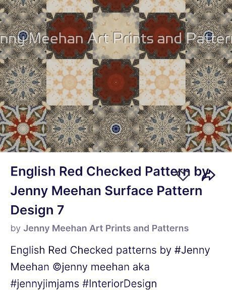 jennymeehanart's tweet image. English Red Checked Pattern by Jenny Meehan Surface Pattern Design 7 by Jenny Meehan Art Prints and Patterns | Redbubble redbubble.com/shop/ap/174159… #new #design #patterns #surfacepatterndesigns #modernliving #interiortrends #resources  #homedecorideas #homestyle #artlover