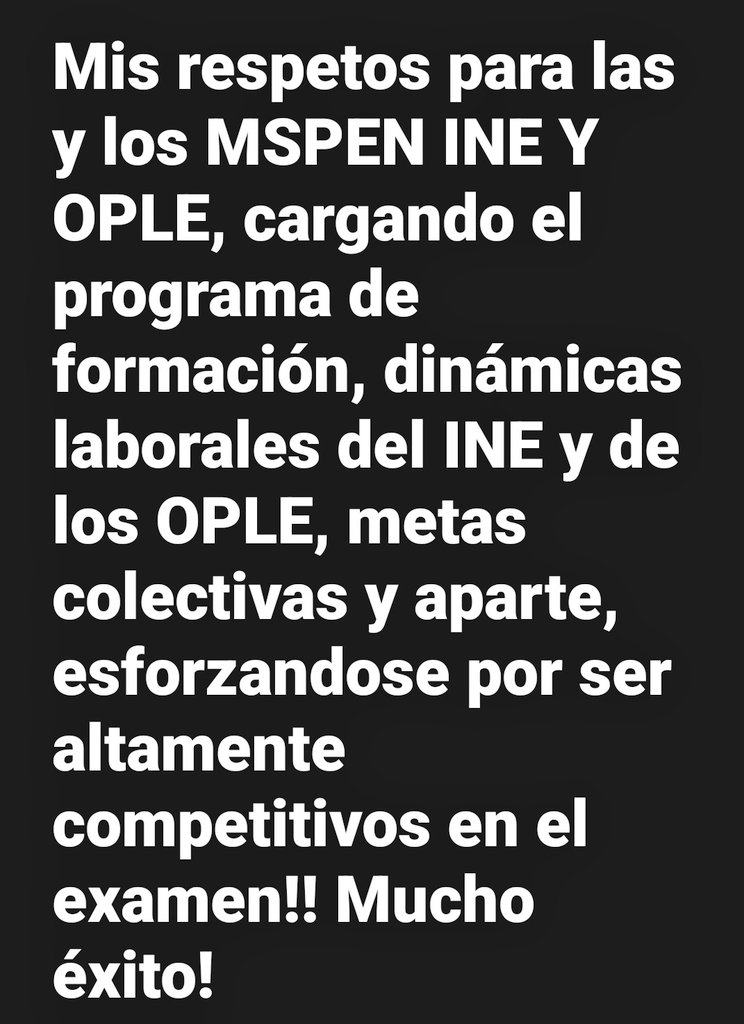 chihuahua_ilse's tweet photo. Lo leí en un grupo de  Facebook y no saben cuánto esfuerzo está significando todo esto.
Ánimo a mis compañeros MSPEN INE/OPLE, los sacrificios rendirán sus frutos. 🥹🙌🏿 https://t.co/tg5Tqv1SYf