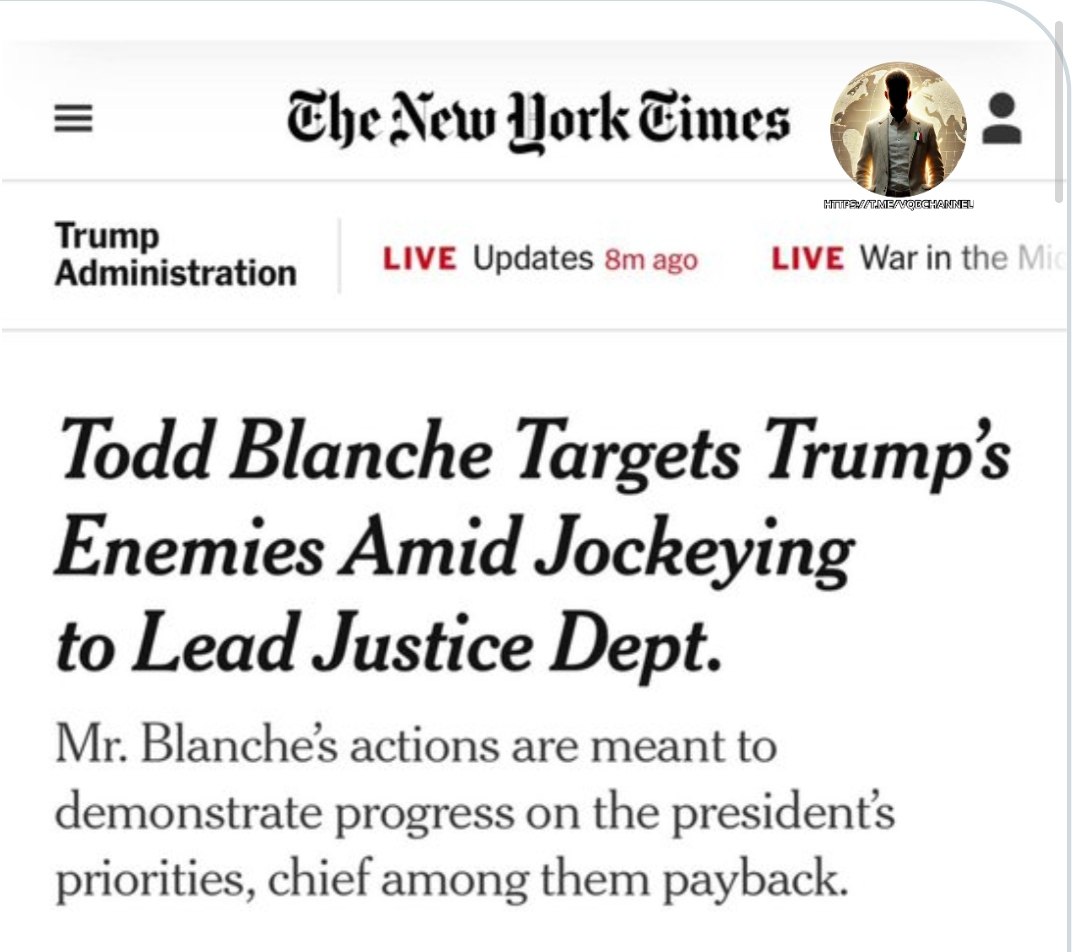 LadyAfro17's tweet image. 25 aprile 2026, Stati Uniti 

RAFFICA DI INCHIESTE DI TODD BLANCHE SUI VERTICI DI CIA ED FBI!

IL PROCURATORE GENERALE AD INTERIM TODD BLANCHE STA USANDO IL PUGNO DI FERRO

- Sta portando avanti le indagini sull'ex direttore della #CIA sotto #Obama, #John_Brennan.

- Ha dato il