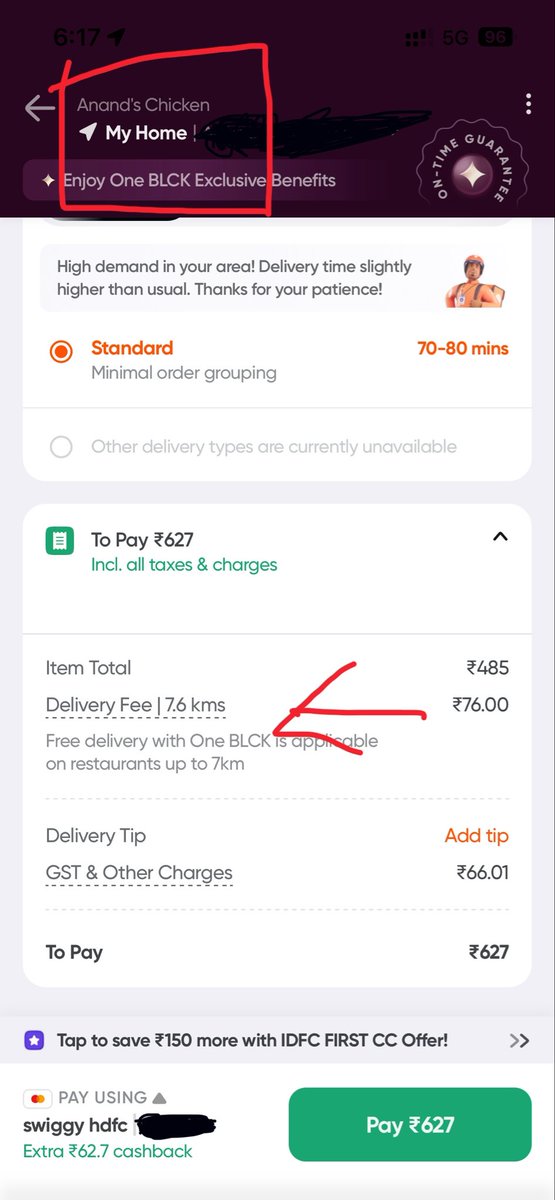SS_RULES's tweet image. Hi @SwiggyCares @Swiggy 
17th April- I ordered from a restaurant and paid no delivery fees. 
25th April- Trying to order from the same restaurant, I see delivery fee for more than 7 kms. 
Did the restaurant that has been there since past 10 years shift over the week?
#scam #fraud