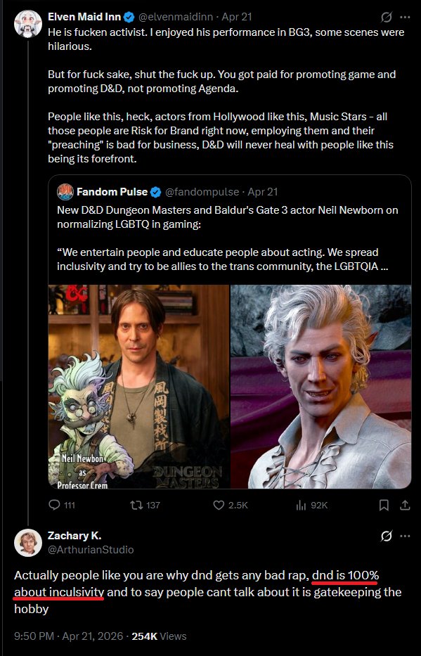 Dungeons &amp; Dragons is not about leftist buzzwords, it's about fantasy adventures with heroes, magic, monsters, &amp; treasures. There are even dungeons to explore &amp; dragons, hence the name of the game! 

This has been the core of D&amp;D until very recent times when Wizards of the Coast