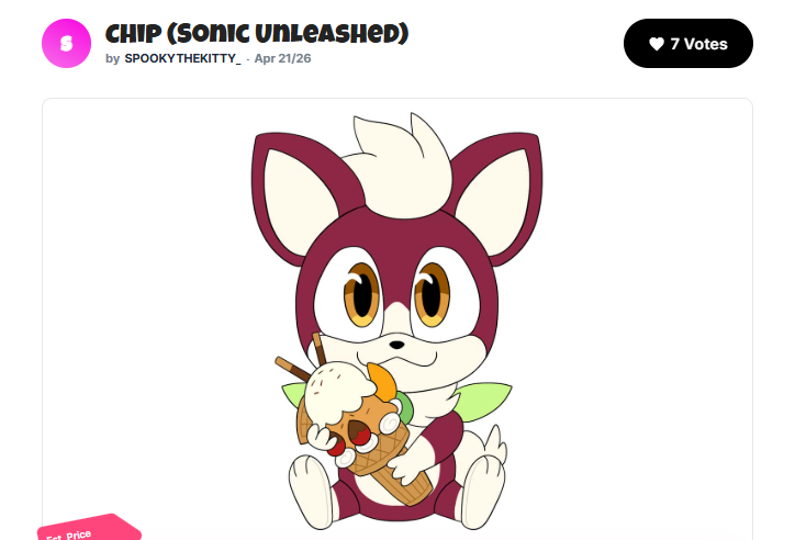 JoshuaMogle's tweet photo. #Youtooz #SallyAcorn #Chip 
Two New Challengers have joined the Race! Sally Acorn (Pre-GW) and Chip from Sonic Unleashed! 
Let's get those Vote a flying and show support everyone... https://t.co/gvJnHNqIQ2