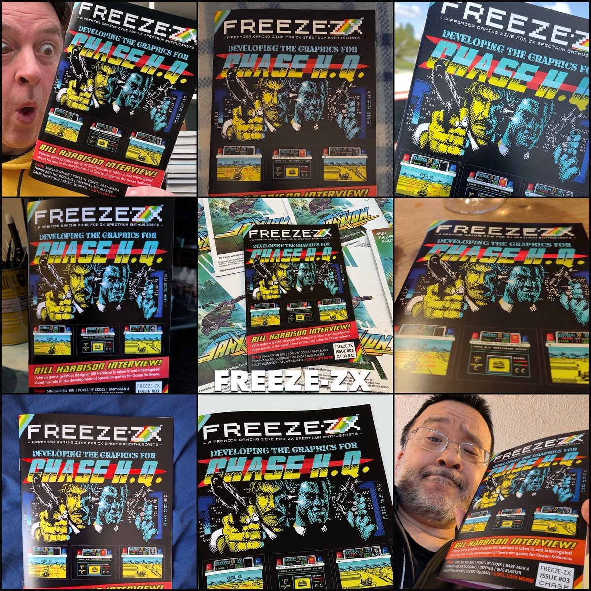 FREEZEZXUK's tweet image. More of our lovely FREEZE-ZX Readers continue to share their love for the new issue, which features the fabulous Chase H.Q. and an interview with its graphic artist Bill Harbison.
Grab your copy from:
freeze64.com/freeze-zx/
#ZXSpectrum #Z80 #Speccy