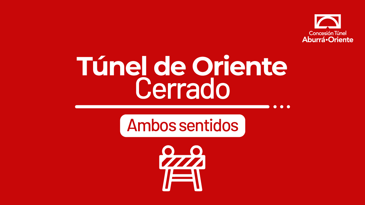 ConcesionTAO's tweet image. (08:17) 🔴 #AEstaHora tenemos cierre  en ambos sentidos del Túnel de Oriente, por actividades constructivas en el #TúnelSeminario2.

💡 Acción controlada y segura, mantén la calma. En minutos daremos apertura.
    
    @GobAntioquia @ObrasAntioquia #TúnelDeOrienteHoy