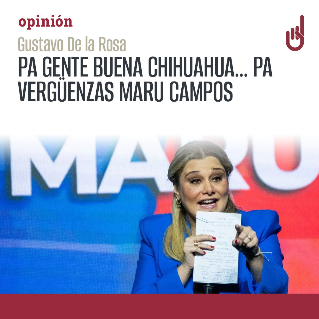 SinEmbargoMX's tweet image. 🖊️#Opinión ¬ Gustavo De la Rosa (@gustavodelarosa)

"Por eso, compadre, aquí en Chihuahua no alcanzamos para la pena de que Maru Campos sea la Gobernadora".
sinembargo.mx/4796649/pa-gen…