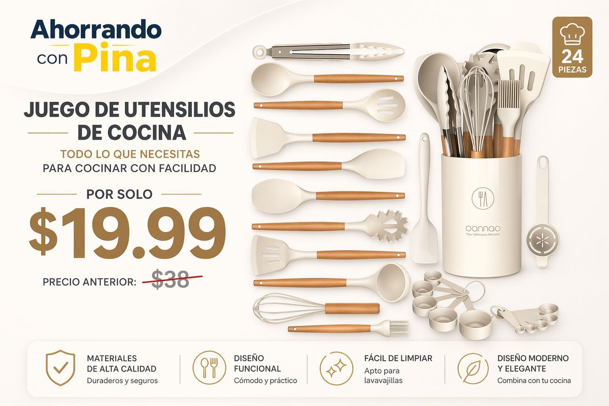con_pina44343's tweet image. ❤️‍🔥‼️Utensilios súper elegantes por solo ✅$19.99    ❌$38. 👉🏻 walmrt.us/4mLKdnq ‼️
👉🏼V3nt4 general  hasta 65%:    walmrt.us/3Y44aum ‼️

#Sponsored #promotion #Ahorrandoconpina #Ad #Ofertasespeciales #WalmartPartner