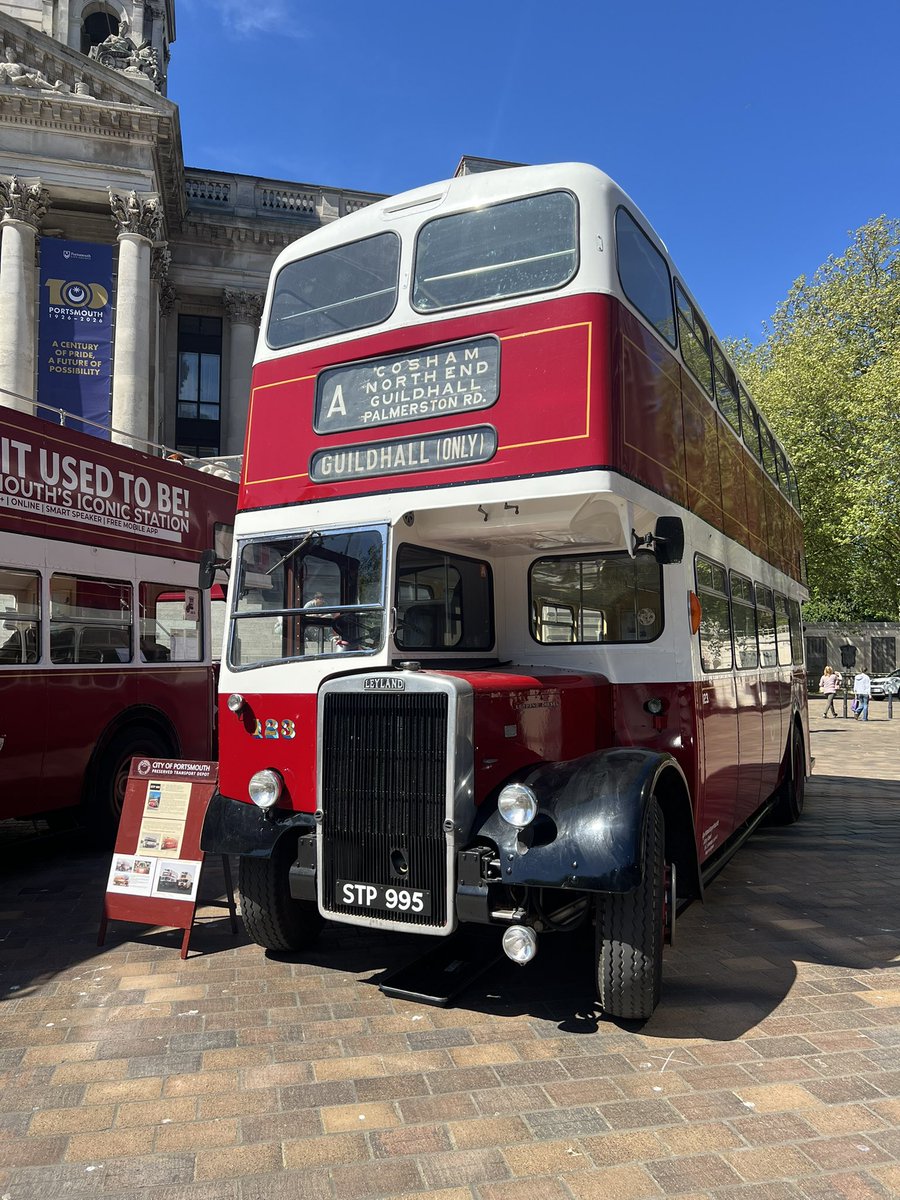 FoKAB1985's tweet photo. Heading to Portsmouth Guildhall today? 🚌

Check out the city of Portsmouth Preserved Transport Depot static display! We’re excited to confirm they’ll be joining us for #BigBusDay on 4th May.

🎟️ All rides are free! https://t.co/Y29g5BFtvZ