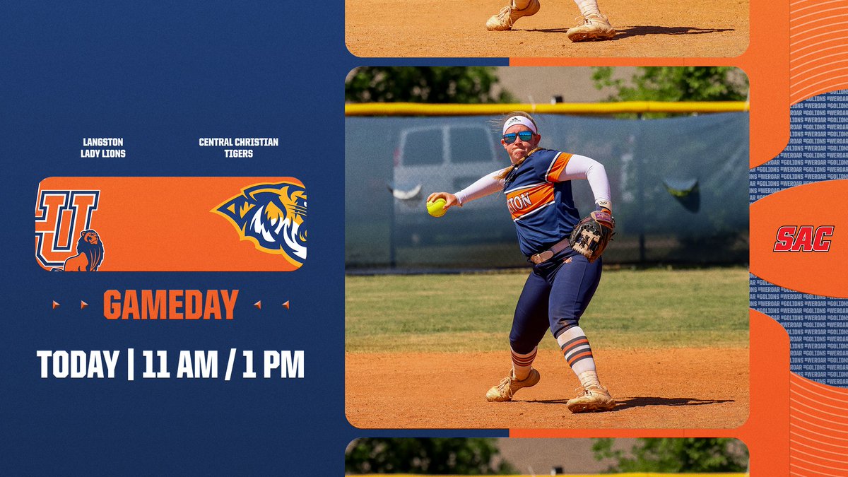 LangstonSports's tweet photo. 🥎 GAMEDAY 🥎

🆚 | Central Christian 
📍 | McPherson, Kan. 
⏰ | 11 am / 1 pm 
📺 | https://t.co/2VX5nYx9Yu

#goLions | #WeRoar https://t.co/MYBM38DcVc