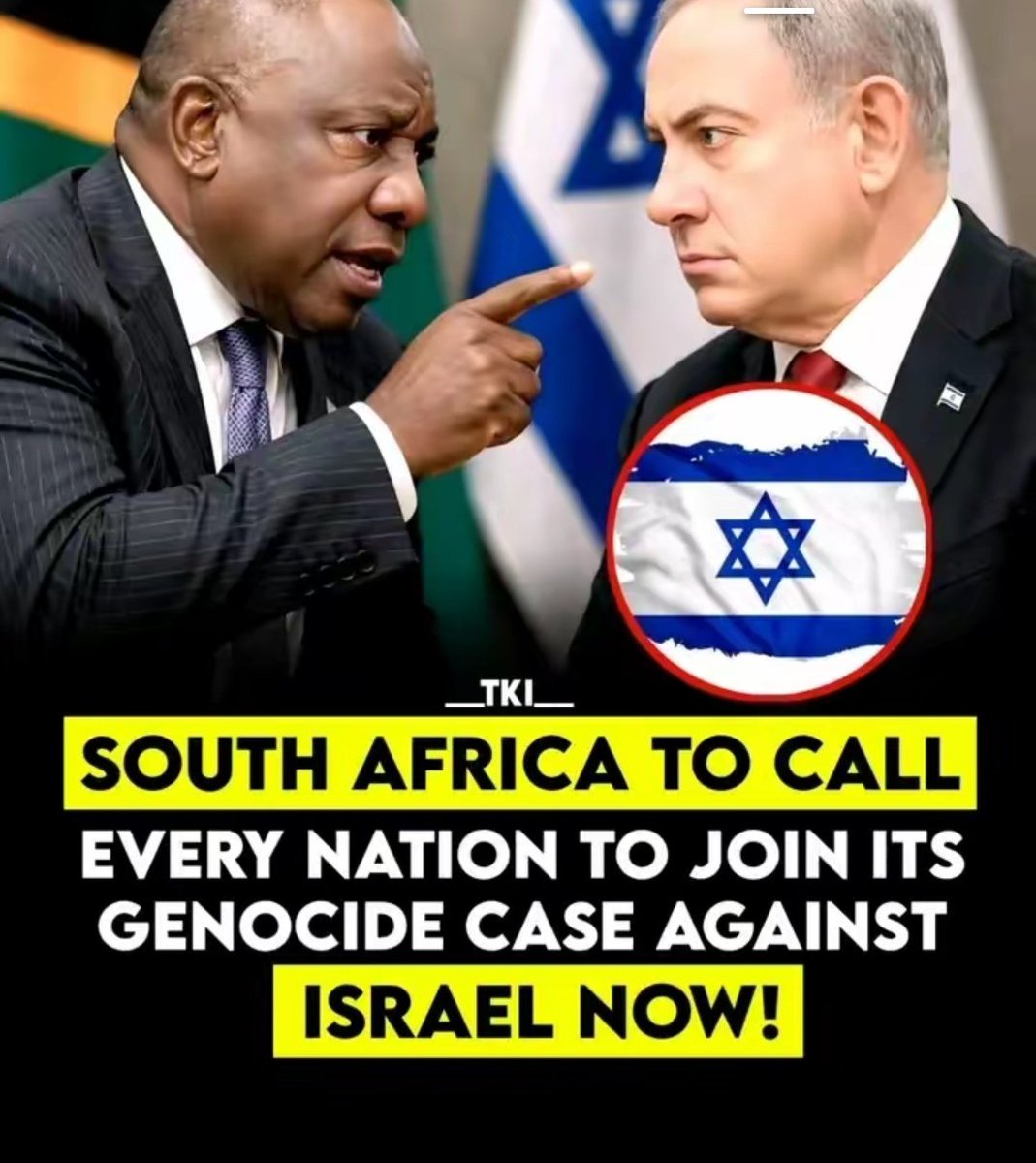 South Africa to call every nation to join its genocide case against Israel now.