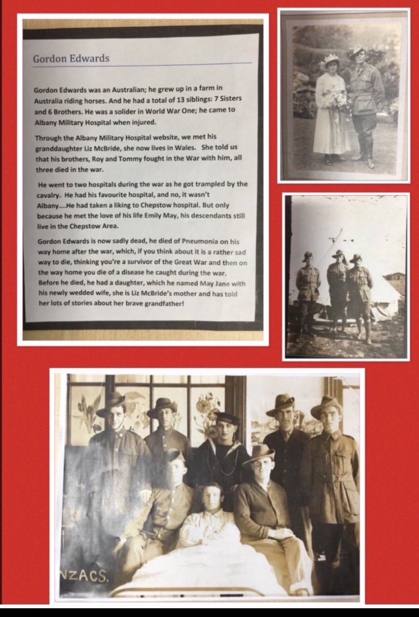 Albany1914's tweet image. Today is Anzac Day. We remember soldiers Gordon Edwards &amp;amp; David Cresser who spent time at Albany Military Hospital during World War 1. #Anzac #WW1
