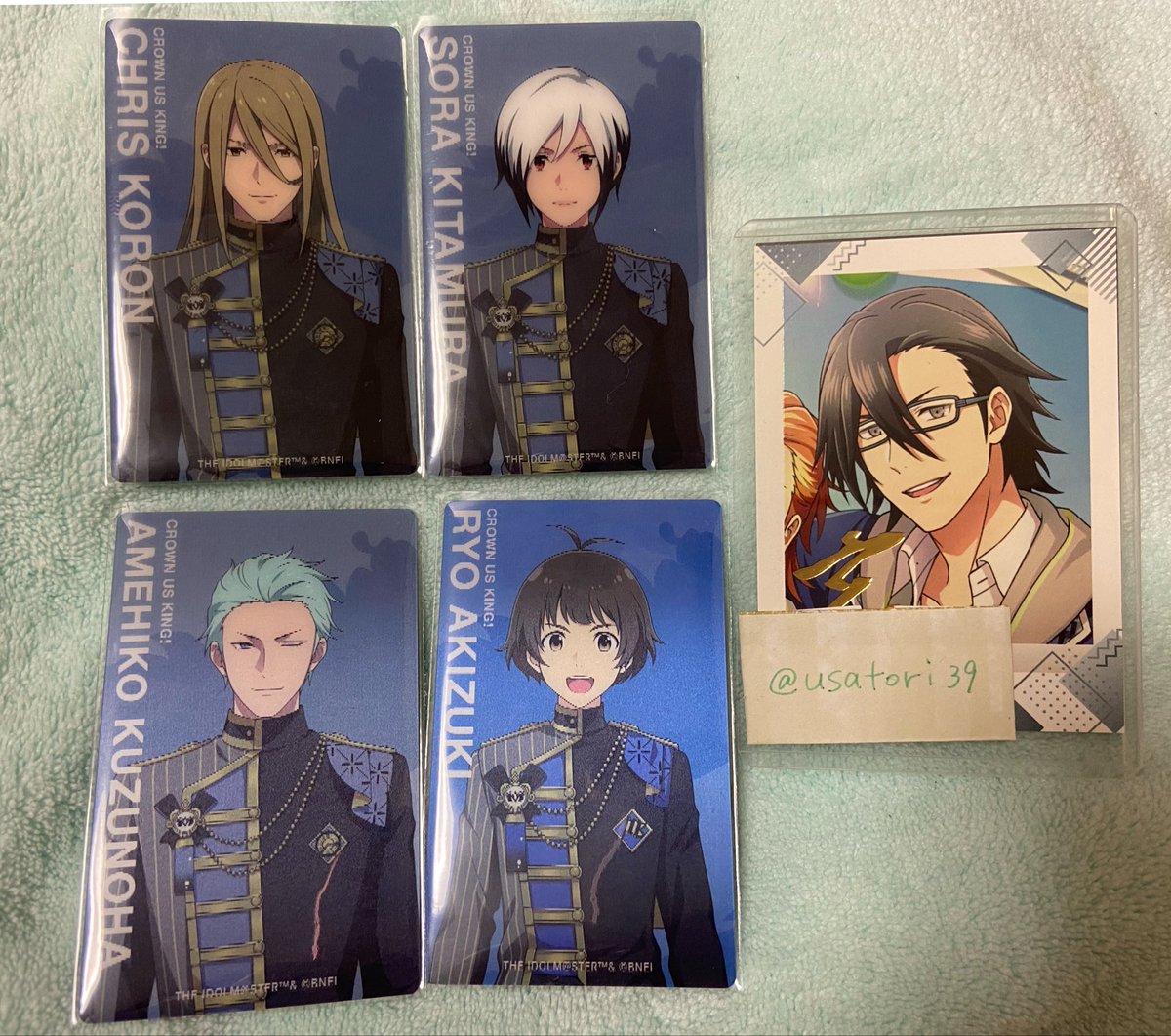 usatori39's tweet photo. 【交換】SideM バトルフェス who goes first　　　　レンチキュラーカード

譲】雨彦、クリス、想楽、涼
求】朱雀、玄武＞（神速決まり次第）タケル、道流

纏めての方優先致しますので1:1交換ご希望の方は少しお時間いただきます
大阪市内手渡し、または郵送交換
検索からもお気軽にお声掛けください https://t.co/KcdeVYKryg